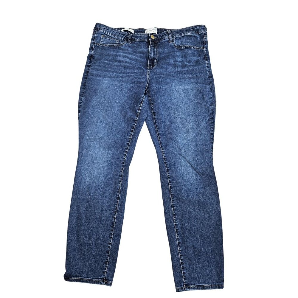 Universal Thread Mid Rise Skinny Jeans Womens 16 Blue Medium Wash Stretch Denim